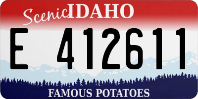 ID license plate E412611