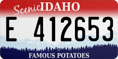 ID license plate E412653