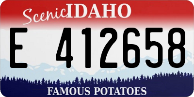 ID license plate E412658