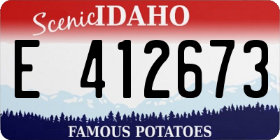 ID license plate E412673