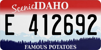 ID license plate E412692