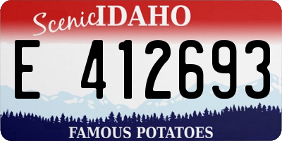 ID license plate E412693