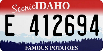 ID license plate E412694