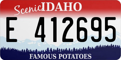 ID license plate E412695