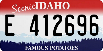 ID license plate E412696