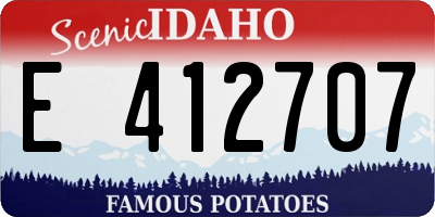 ID license plate E412707
