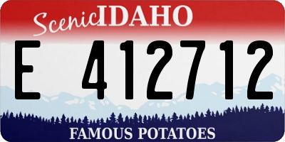 ID license plate E412712