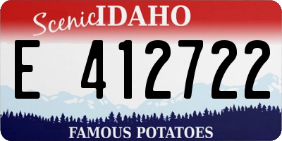 ID license plate E412722