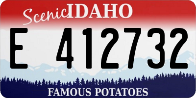 ID license plate E412732