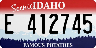 ID license plate E412745