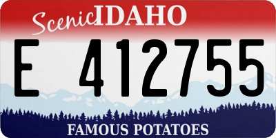 ID license plate E412755
