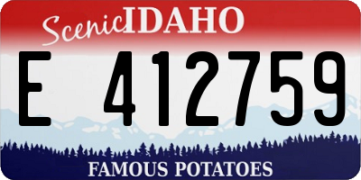 ID license plate E412759