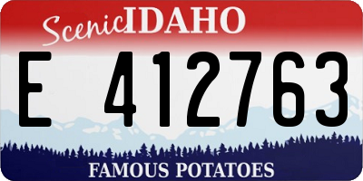 ID license plate E412763