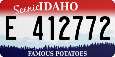 ID license plate E412772