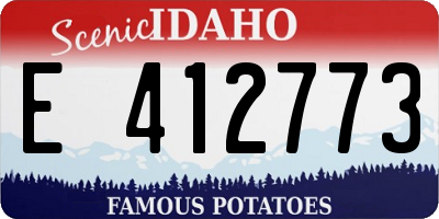 ID license plate E412773