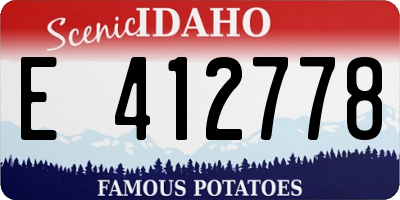 ID license plate E412778