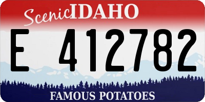 ID license plate E412782