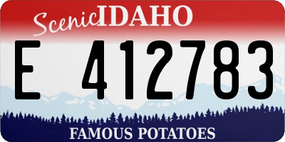 ID license plate E412783