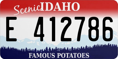 ID license plate E412786