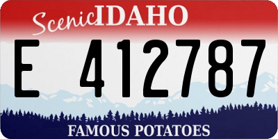 ID license plate E412787