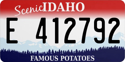 ID license plate E412792