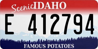 ID license plate E412794