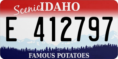 ID license plate E412797