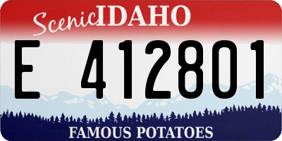 ID license plate E412801