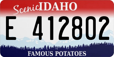 ID license plate E412802