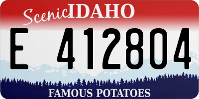 ID license plate E412804