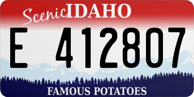 ID license plate E412807
