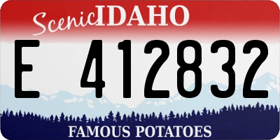 ID license plate E412832