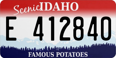 ID license plate E412840