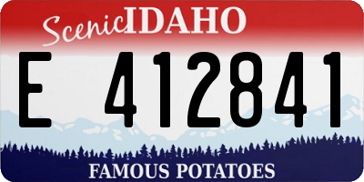 ID license plate E412841