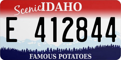ID license plate E412844