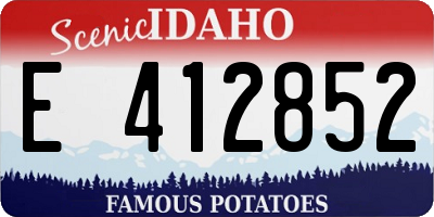 ID license plate E412852