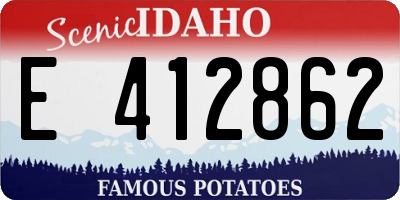 ID license plate E412862