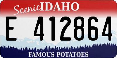 ID license plate E412864