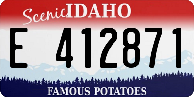 ID license plate E412871