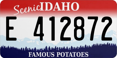 ID license plate E412872