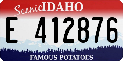 ID license plate E412876