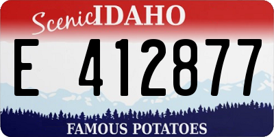 ID license plate E412877