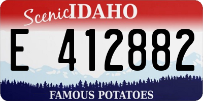 ID license plate E412882