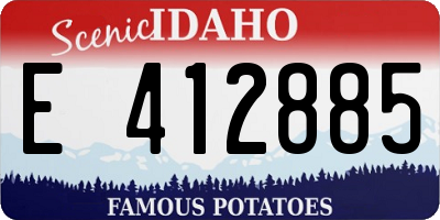 ID license plate E412885