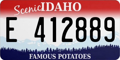 ID license plate E412889