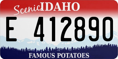 ID license plate E412890