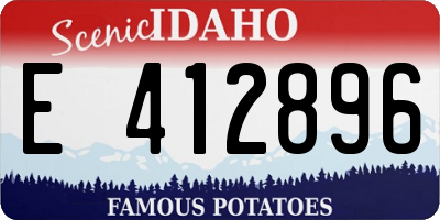 ID license plate E412896
