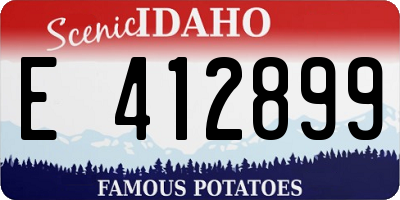 ID license plate E412899