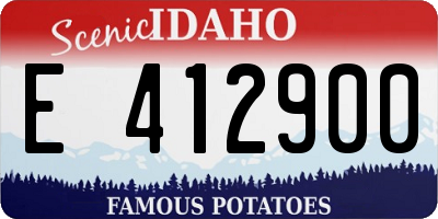 ID license plate E412900