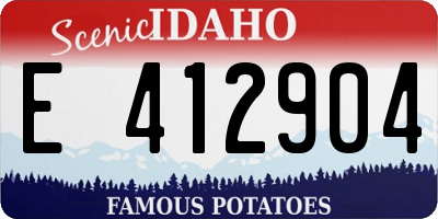 ID license plate E412904